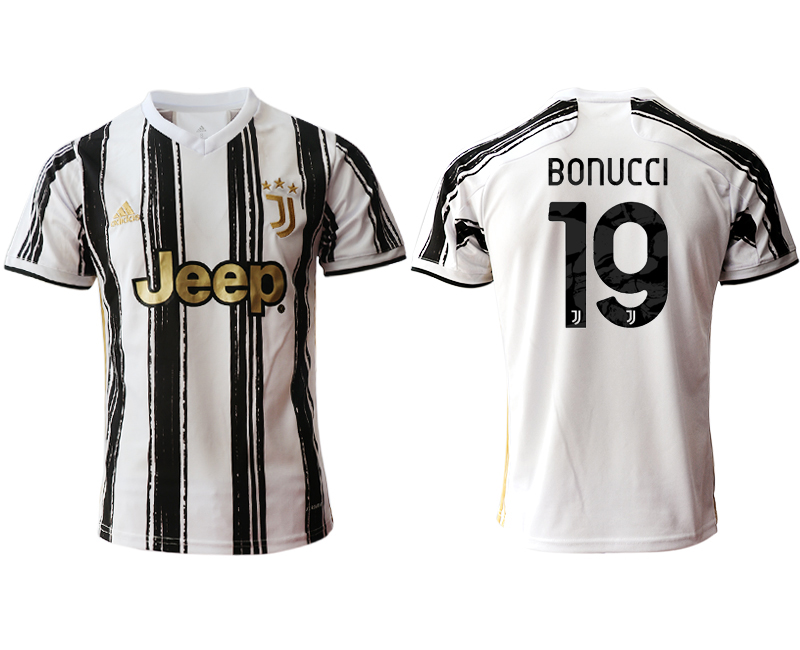 Men 2020-2021 club Juventus home aaa version #19 white Soccer Jerseys->juventus jersey->Soccer Club Jersey